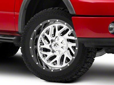 Fuel Wheels Triton Chrome with Gloss Black Lip 6-Lug Wheel; 22x10; -13mm Offset (04-08 F-150)