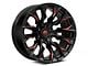 Fuel Wheels Flame Gloss Black Milled with Red Accents 6-Lug Wheel; 20x9; 20mm Offset (21-24 Yukon)