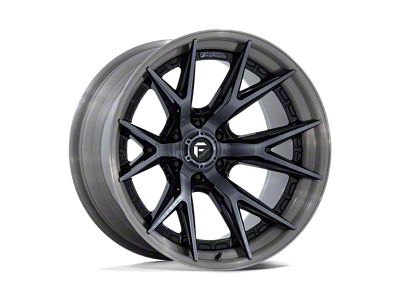 Fuel Wheels Fusion Forged Catalyst Gloss Black Brushed Dark Tinted Clear 6-Lug Wheel; 20x9; 1mm Offset (21-24 Yukon)