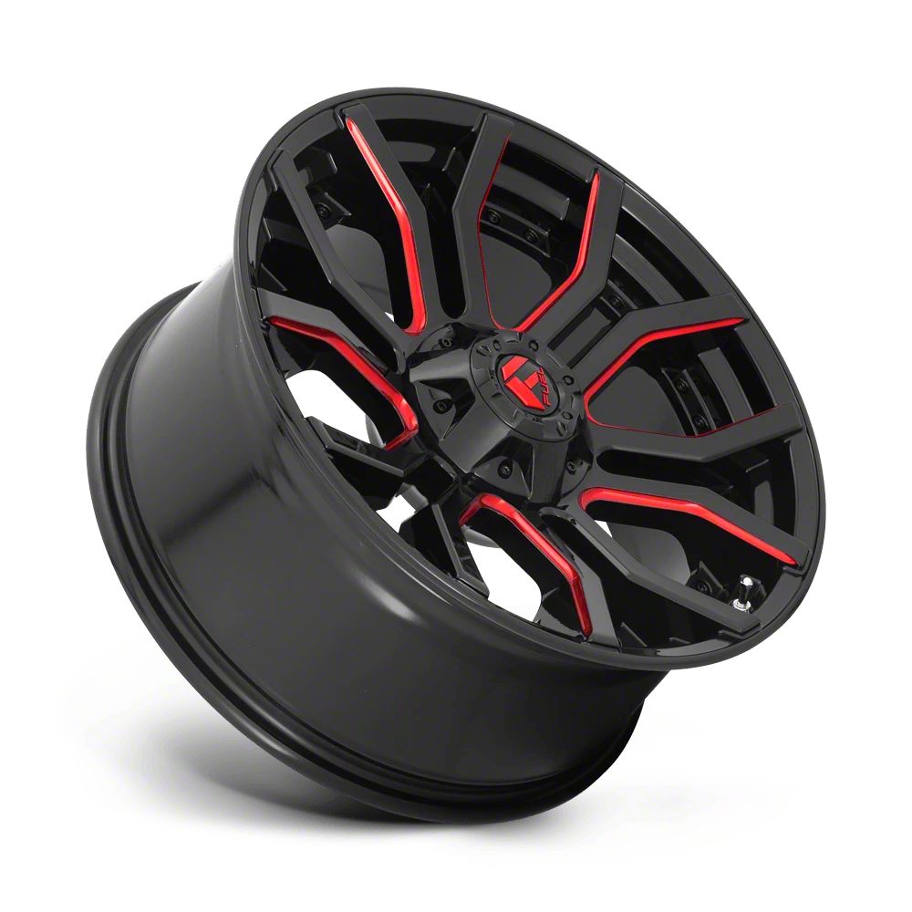 Fuel Wheels Yukon Rage Gloss Black with Red Tinted Clear 6-Lug Wheel ...