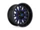 Fuel Wheels Stroke Gloss Black with Blue Tinted Clear 6-Lug Wheel; 18x9; 1mm Offset (21-24 Yukon)
