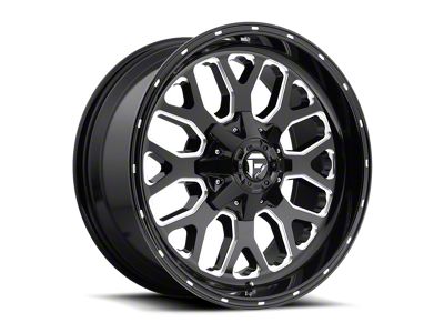 Fuel Wheels Titan Gloss Black Milled 6-Lug Wheel; 18x9; 1mm Offset (21-24 Yukon)