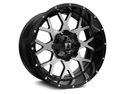 Full Throttle Off Road FT0151 Gloss Black Machined 6-Lug Wheel; 17x9; -12mm Offset (04-08 F-150)