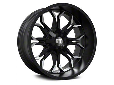 Full Throttle Off Road FT10 Gloss Black with Machine Edges 6-Lug Wheel; 20x10; -24mm Offset (04-08 F-150)