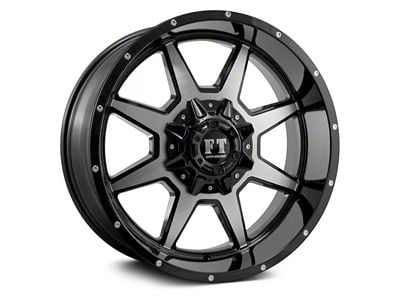 Full Throttle Off Road FT2 Gloss Black Machined 6-Lug Wheel; 17x9; 0mm Offset (04-08 F-150)