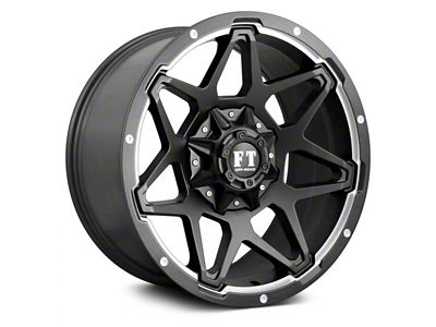 Full Throttle Off Road FT4 Satin Black Machined Undercut 6-Lug Wheel; 17x9; 0mm Offset (04-08 F-150)