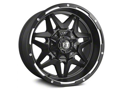 Full Throttle Off Road FT5 Satin Black Machined Undercut 6-Lug Wheel; 20x10; -24mm Offset (07-13 Sierra 1500)