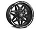 Full Throttle Off Road FT5 Satin Black Machined Undercut 6-Lug Wheel; 20x10; -24mm Offset (07-13 Sierra 1500)