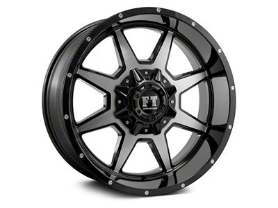 Full Throttle Off Road FT2 Gloss Black Machined 6-Lug Wheel; 18x9; 0mm Offset (07-13 Silverado 1500)