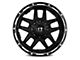 Full Throttle Off Road FT6 Satin Black Machined Undercut 6-Lug Wheel; 20x10; 0mm Offset (07-13 Silverado 1500)