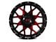 Full Throttle Off Road FT0151 Gloss Black with Red Face 8-Lug Wheel; 20x10; -24mm Offset (11-14 Silverado 2500 HD)