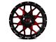 Full Throttle Off Road FT0151 Gloss Black with Red Face 8-Lug Wheel; 20x10; -24mm Offset (11-14 Silverado 3500 HD SRW)