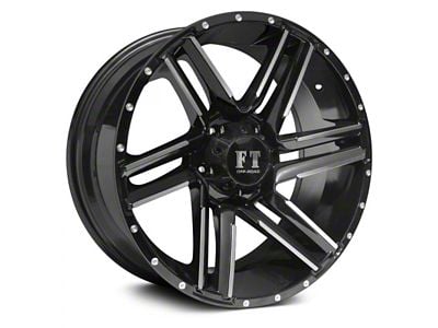 Full Throttle Off Road FT7 Gloss Black Machined 6-Lug Wheel; 18x9; 0mm Offset (09-14 F-150)