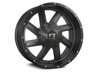 Full Throttle Off Road FT1 Satin Black 8-Lug Wheel; 20x10; -24mm Offset (11-16 F-350 Super Duty SRW)