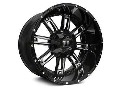 Full Throttle Off Road FT8033 Gloss Black Milled 8-Lug Wheel; 20x10; -24mm Offset (11-16 F-350 Super Duty SRW)