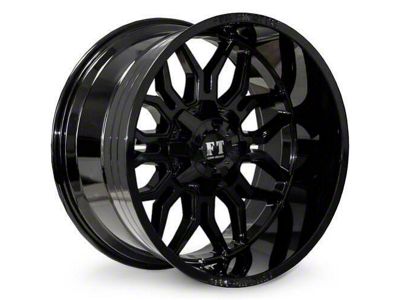 Full Throttle Off Road FT9 Gloss Black 8-Lug Wheel; 20x10; -24mm Offset (11-16 F-350 Super Duty SRW)