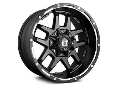 Full Throttle Off Road FT6 Satin Black Machined Undercut 6-Lug Wheel; 20x10; -24mm Offset (15-20 F-150)