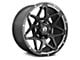 Full Throttle Off Road FT4 Satin Black Machined Undercut 8-Lug Wheel; 20x10; -24mm Offset (15-19 Silverado 2500 HD)