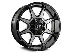 Full Throttle Off Road FT2 Gloss Black Machined 6-Lug Wheel; 20x10; 0mm Offset (15-20 Tahoe)