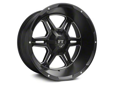 Full Throttle Off Road FT3 Satin Black Milled 6-Lug Wheel; 20x12; -44mm Offset (15-20 Yukon)