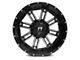 Full Throttle Off Road FT8033 Satin Black with Polished Machined Spokes 8-Lug Wheel; 20x10; -24mm Offset (17-22 F-250 Super Duty)