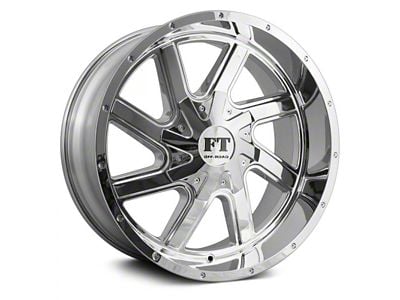 Full Throttle Off Road FT1 Chrome 6-Lug Wheel; 17x9; 0mm Offset (24-25 Ranger)