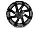 Full Throttle Off Road FT1 Gloss Black Milled 6-Lug Wheel; 17x9; 0mm Offset (24-25 Ranger)