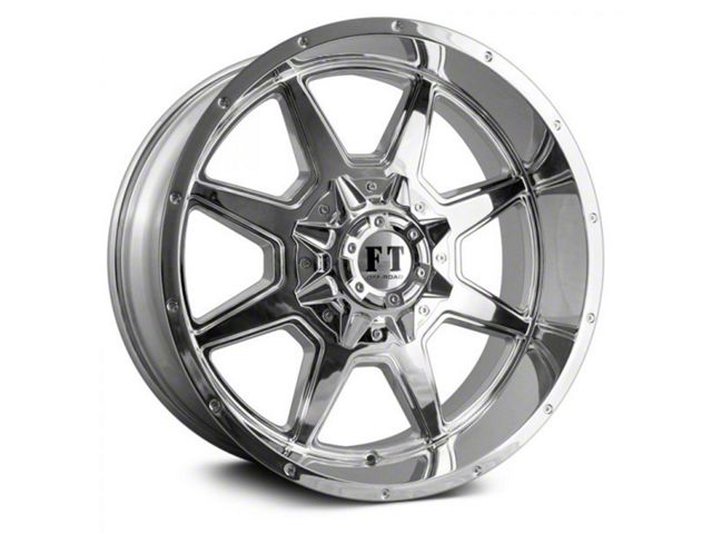 Full Throttle Off Road FT2 Chrome 6-Lug Wheel; 17x9; 0mm Offset (91-96 Dakota)