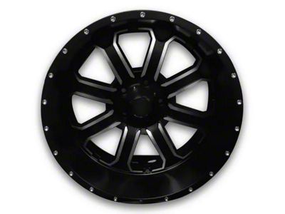 Full Throttle Off Road FT8034 Gloss Black Machined 5-Lug Wheel; 20x10; -24mm Offset (94-01 RAM 1500)