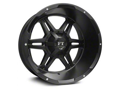 Full Throttle Off Road FT3 Satin Black 6-Lug Wheel; 20x12; -44mm Offset (99-06 Sierra 1500)