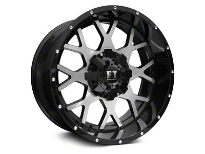 Full Throttle Off Road FT0151 Gloss Black Machined 6-Lug Wheel; 18x9; -12mm Offset (99-06 Silverado 1500)