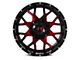 Full Throttle Off Road FT0151 Gloss Black with Red Face 6-Lug Wheel; 20x10; -24mm Offset (99-06 Silverado 1500)
