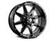 Full Throttle Off Road FT2 Gloss Black Milled 6-Lug Wheel; 18x9; 0mm Offset (99-06 Silverado 1500)