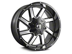 Full Throttle Off Road FT1 Gloss Black Machined 6-Lug Wheel; 17x9; 0mm Offset (23-24 Canyon)