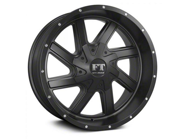 Full Throttle Off Road FT1 Satin Black 6-Lug Wheel; 20x10; -24mm Offset (23-24 Canyon)