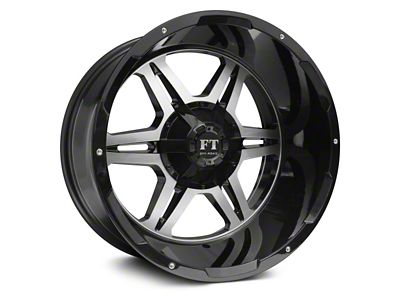 Full Throttle Off Road FT3 Gloss Black Machined 6-Lug Wheel; 20x12; -44mm Offset (23-24 Colorado)