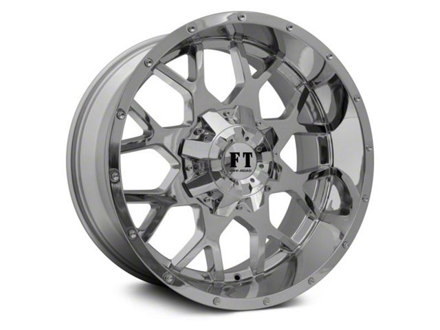 Full Throttle Off Road FT0151 Chrome 5-Lug Wheel; 17x9; -12mm Offset (87-90 Dakota)