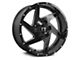 Full Throttle Off Road FT6052 Gloss Black Milled 8-Lug Wheel; 20x10; -24mm Offset (23-24 F-350 Super Duty SRW)