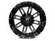 Full Throttle Off Road FT8033 Gloss Black Milled 8-Lug Wheel; 20x10; -24mm Offset (23-24 F-350 Super Duty SRW)