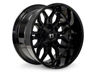 Full Throttle Off Road FT9 Gloss Black 8-Lug Wheel; 20x10; -24mm Offset (23-24 F-350 Super Duty SRW)