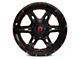 Full Throttle Off Road FT6054 Gloss Black and Red Milled 8-Lug Wheel; 20x10; -24mm Offset (20-25 Sierra 2500 HD)