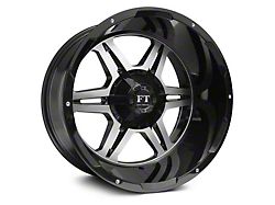 Full Throttle Off Road FT3 Gloss Black Machined 6-Lug Wheel; 20x12; -44mm Offset (21-24 Yukon)