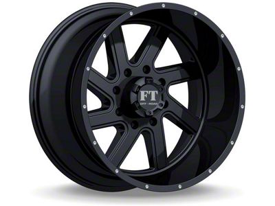 Full Throttle Off Road FT1 Satin Black 6-Lug Wheel; 22x12; -44mm Offset (14-18 Sierra 1500)