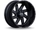 Full Throttle Off Road FT1 Satin Black 6-Lug Wheel; 22x12; -44mm Offset (14-18 Sierra 1500)