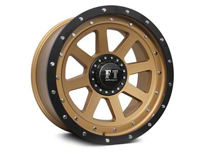 Full Throttle Off Road FT8 Matte Bronze with Matte Black Lip 6-Lug Wheel; 20x9; 0mm Offset (19-24 Silverado 1500)