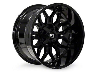 Full Throttle Off Road FT9 Gloss Black 6-Lug Wheel; 20x10; -24mm Offset (19-24 Silverado 1500)