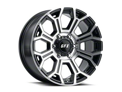 G-FX TR-19 Gloss Black Machined 8-Lug Wheel; 16x8.5; -6mm Offset (01-06 Sierra 3500 HD SRW)