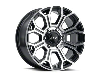 G-FX TR-19 Gloss Black Machined 8-Lug Wheel; 16x8.5; -6mm Offset (01-06 Silverado 3500 HD SRW)