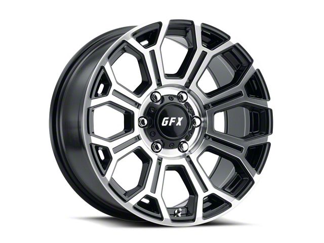 G-FX TR-19 Gloss Black Machined 8-Lug Wheel; 17x8.5; 18mm Offset (03-09 RAM 3500 SRW)
