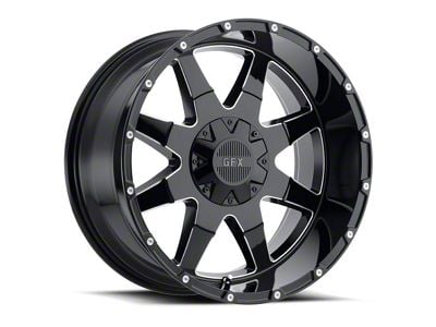 G-FX TR-12 Gloss Black Milled 6-Lug Wheel; 17x9; 12mm Offset (04-08 F-150)